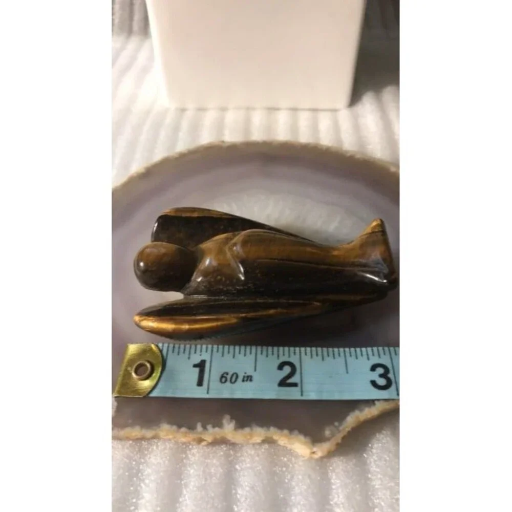 Beautiful Tiger Eye Angel Carving
